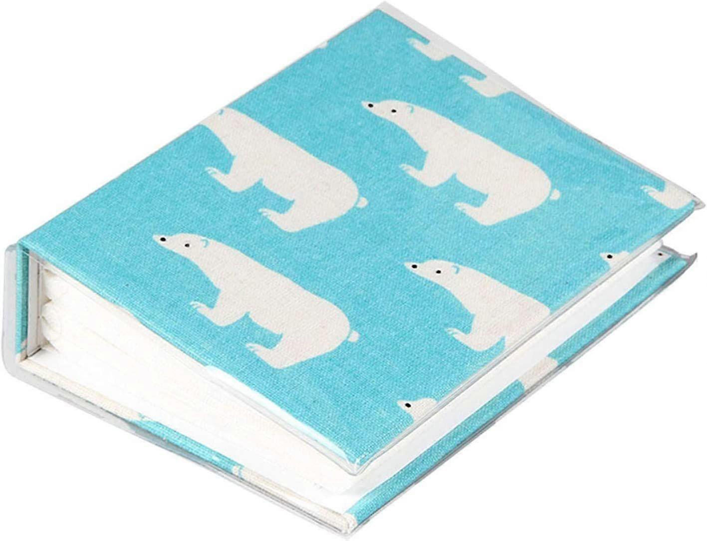 Fabric 100 Pockets Photo Album Photo Storage Case 4x6 Photos with Clear Plastic Protector