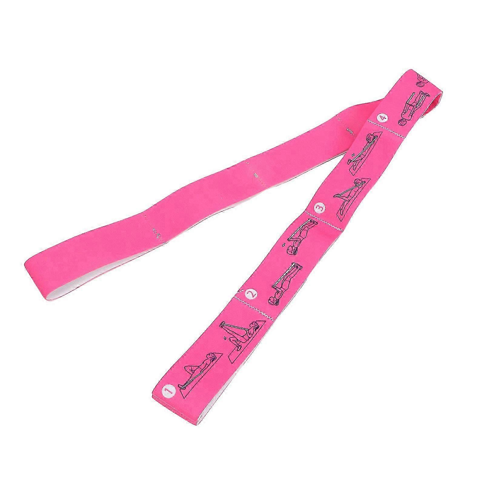 Exercise Resistance Bands Yoga Loop Latin Resistance Band Elastic Streching BandsRose Red