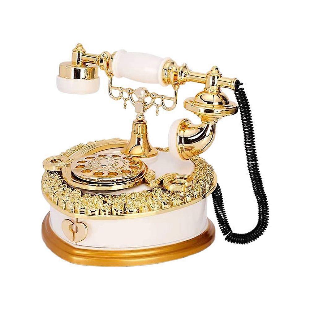 1Pc Decorative Storage Case Versatile Musical Box Desktop Telephone Model