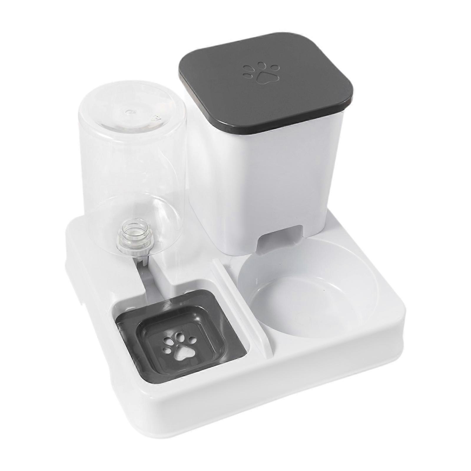 Automatic Pet Feeder 2 in 1 Feeder and Waterer Set Container Feeding Station Dry