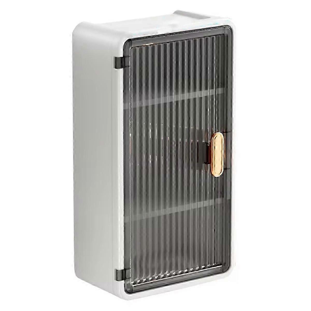 WallMounted Bathroom Shelf with Waterproof Tissue Box ,Multifunctional Storage Rack for Toiletries, Shampoo Organizer B