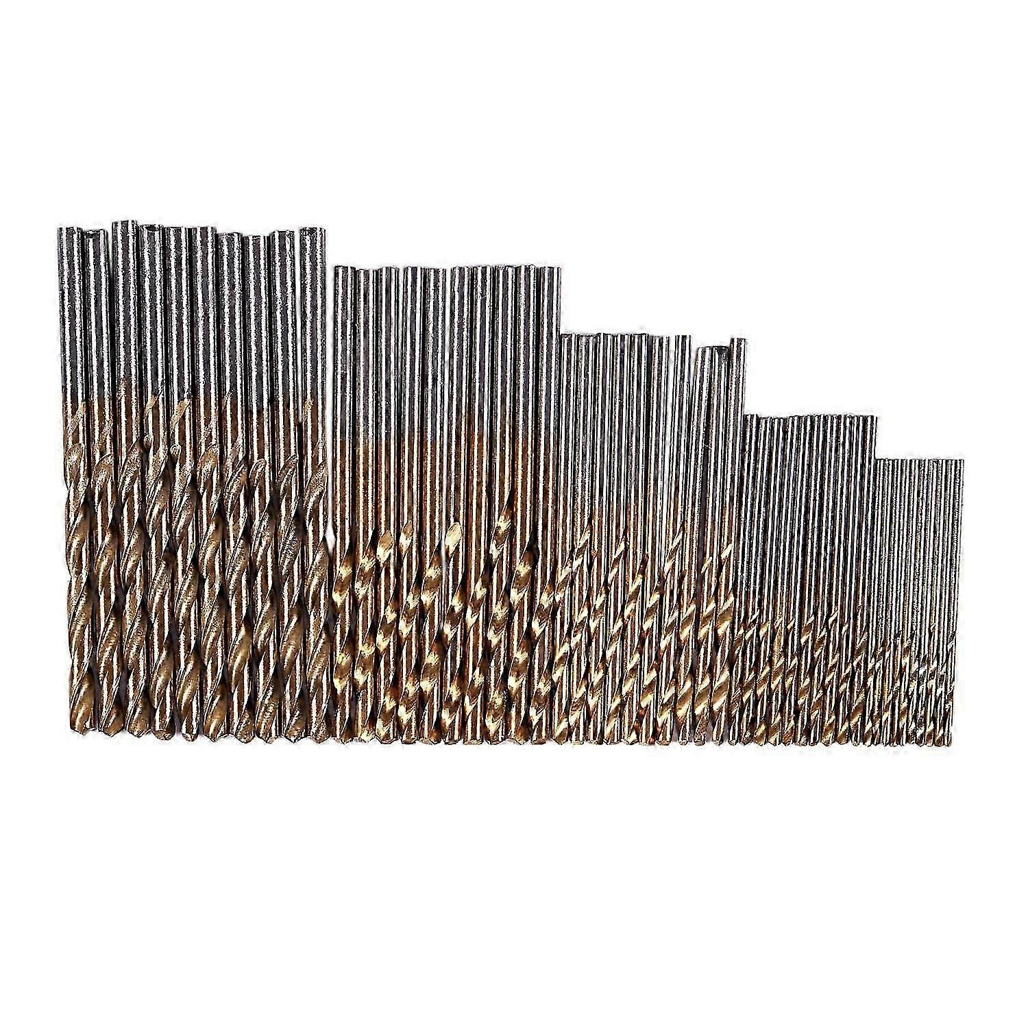 50Pcs 1/1.5/2.0/2.5/3mm Titanium Coated HSS Drill Bit Set JP