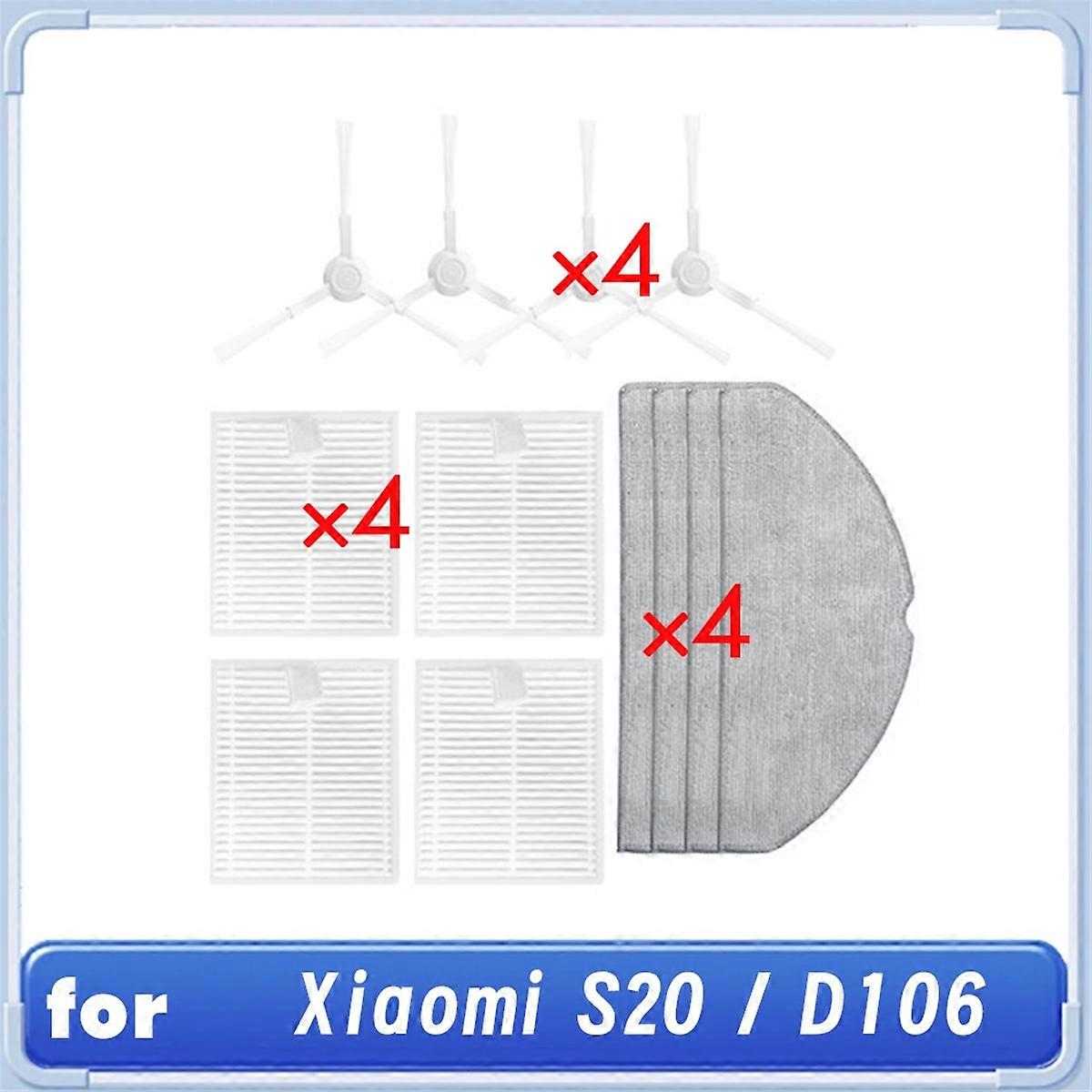 12 Pcs for S20 / D106 Robot Vacuum Cleaner Cleaning Kit