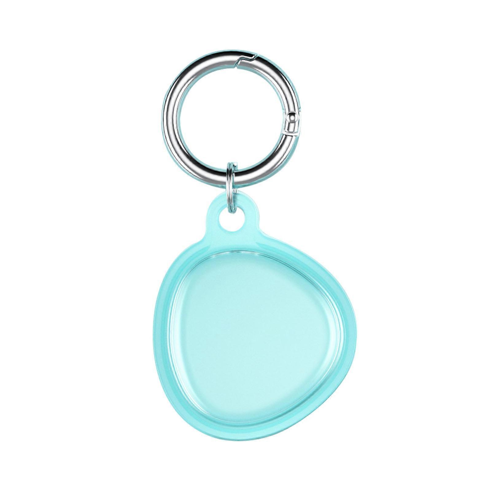for AirTag Locator Positioning Tracker Case Protector Shell TPU Protective Sleeve Anti-Scratch Waterproof Housing Cover transparent blue