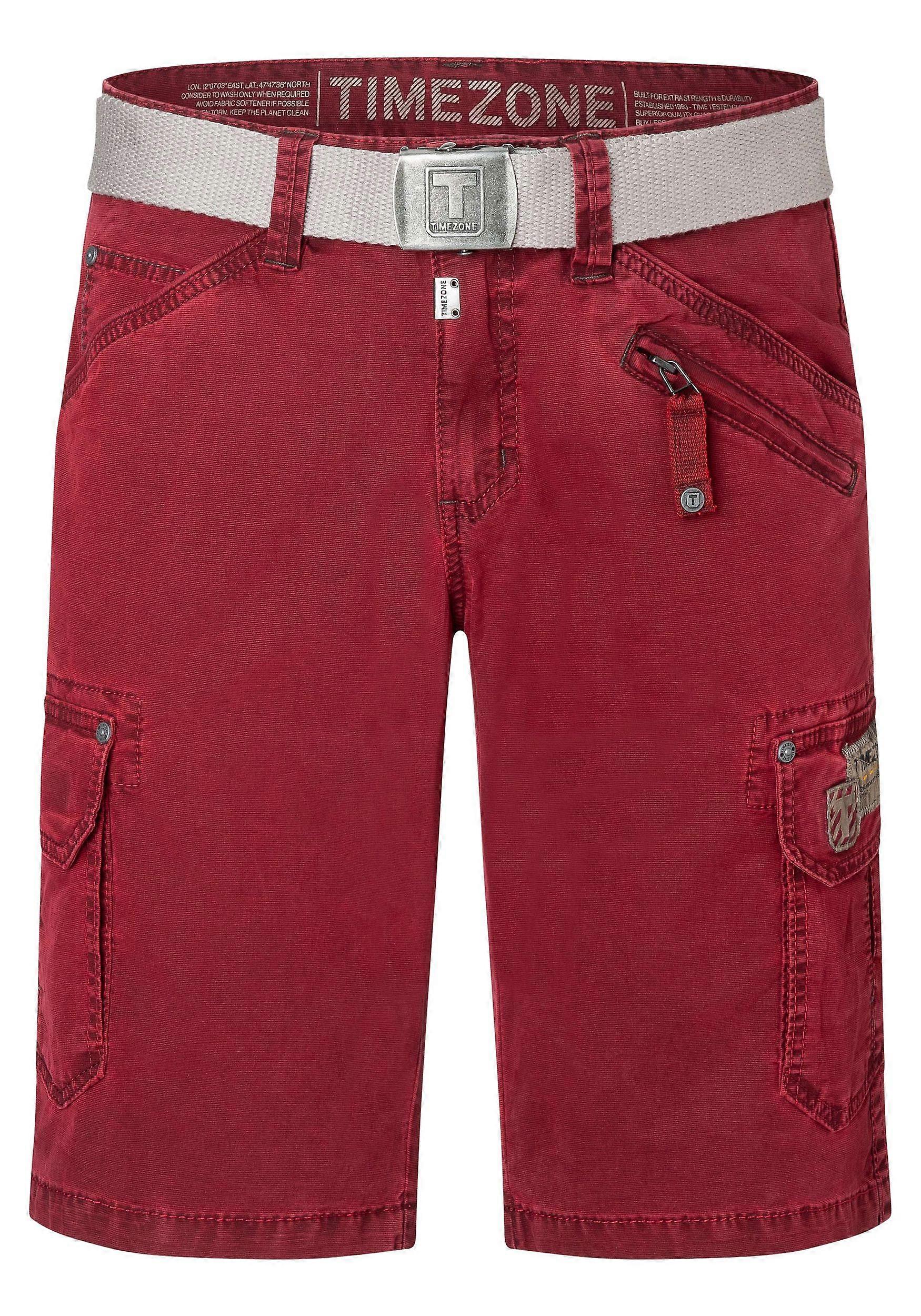Pánske cargo džínsové šortky s opaskom a odolnou látkou od Timezone