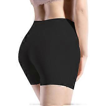 Women High Waist Ice Silk Safety Shorts Invisible Seamless Cotton Crotch Lip Box  color XL