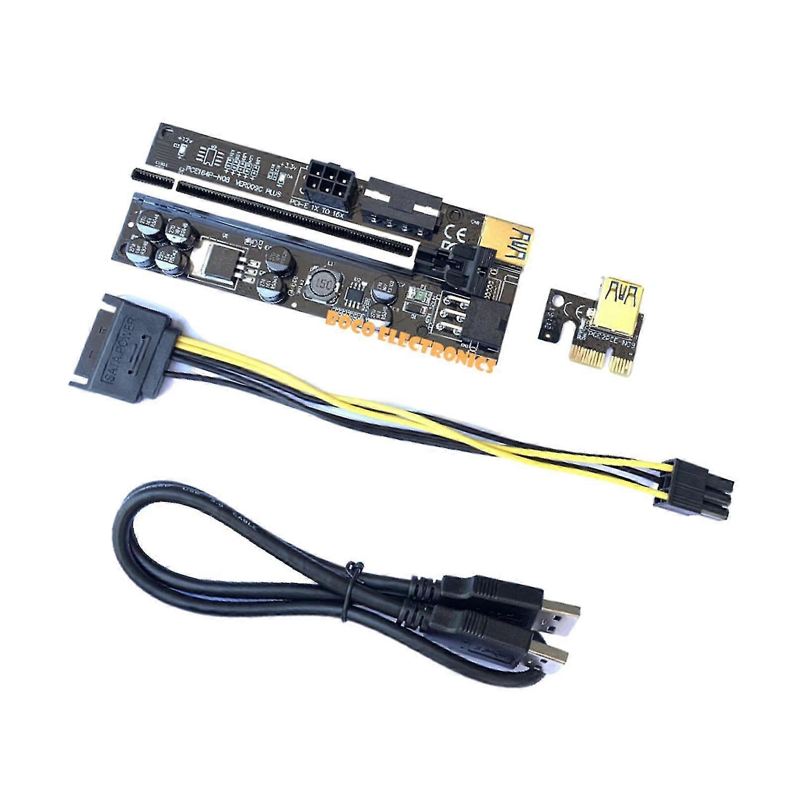 RISERS Card Ver009C Driver-Free for GPU Mining Cable black without light