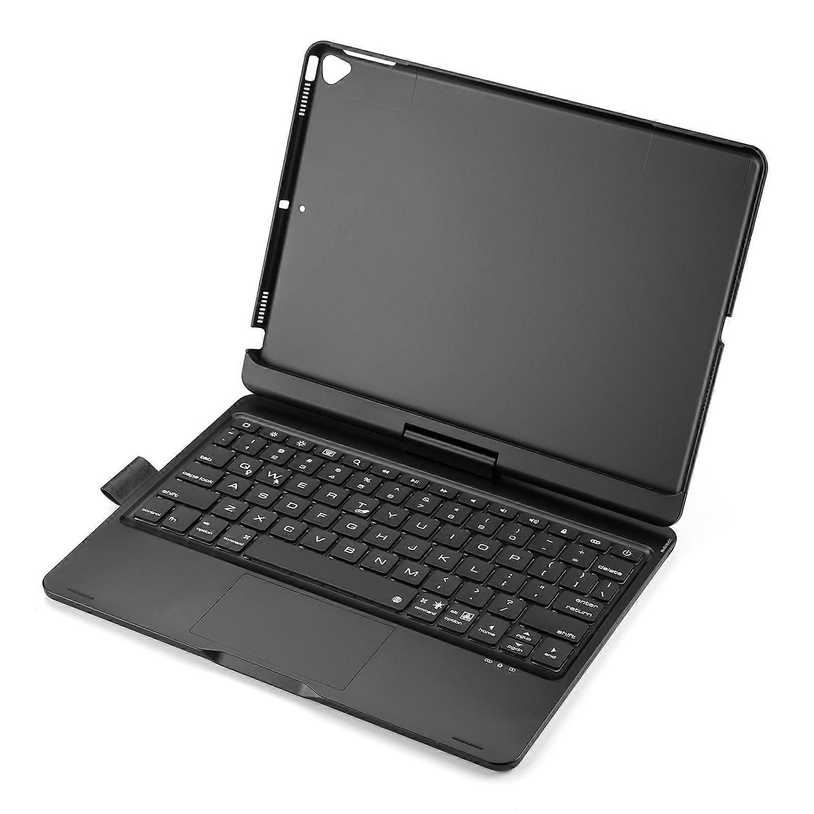 360 Degree Rotatable Bluetooth Keyboard for Rechargeable Keyboard and Mouse with 7 Colors Backlight for 10.2/10.5 Inch, Black