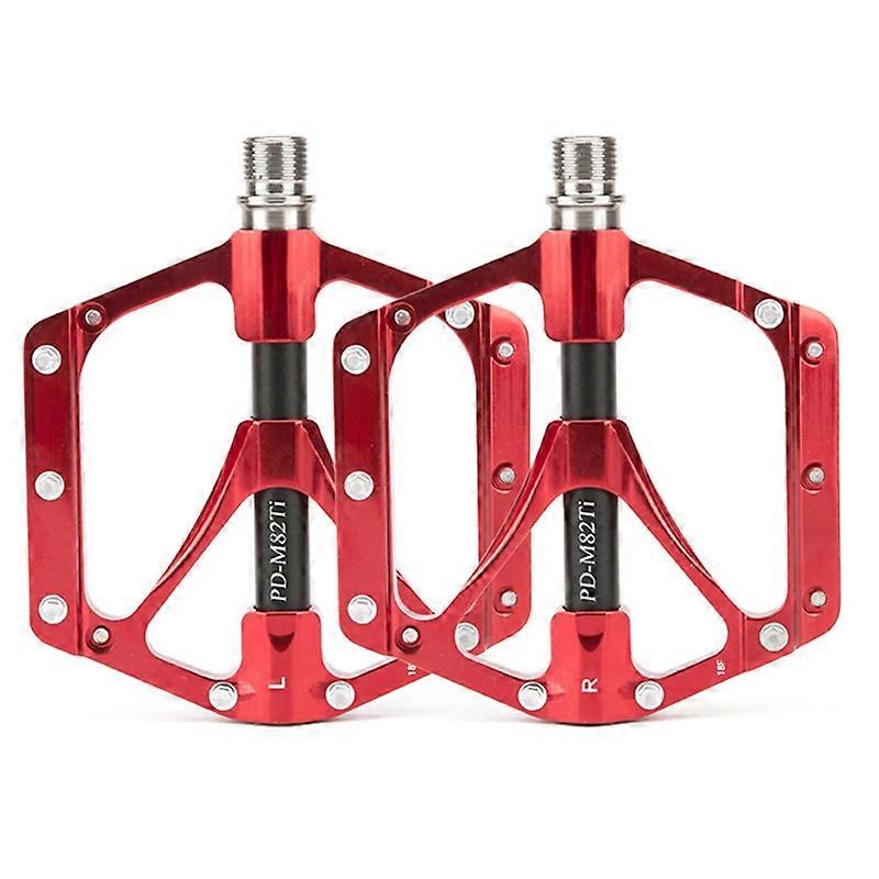 PROMEND PD-M82-TI 1 Pair Mountain Bicycle Titanium Alloy Shaft 3-Bearings Wide Pedals