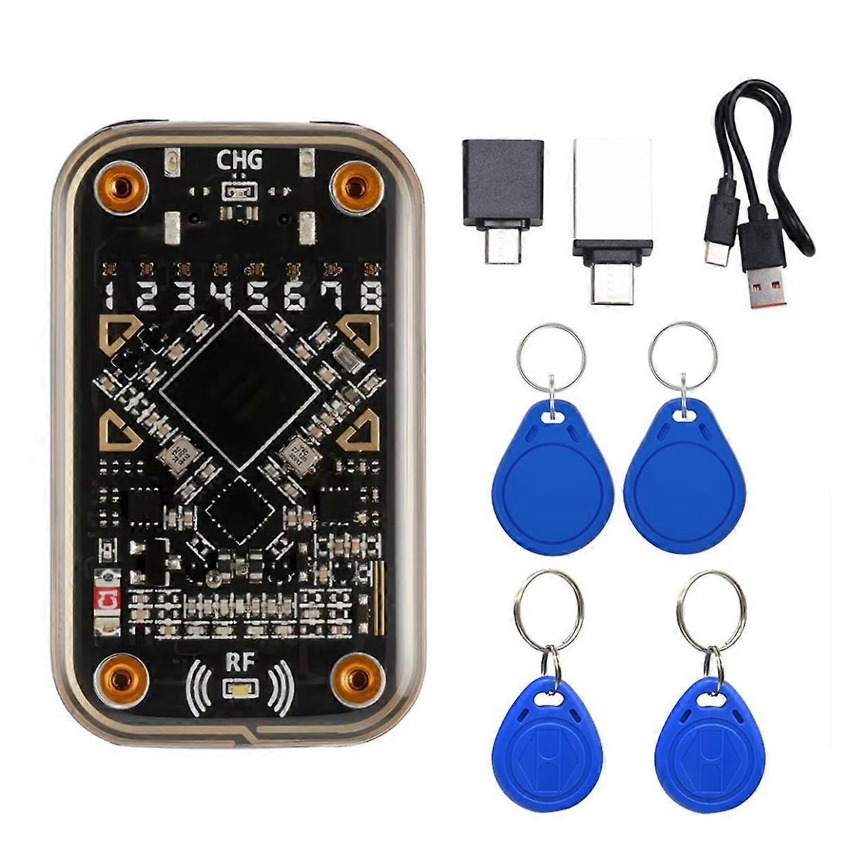 Chameleon Ultra Contactless Smart Card Emulator RFID Smart Chip Reader+2xUID/T5577 Keychain Complia