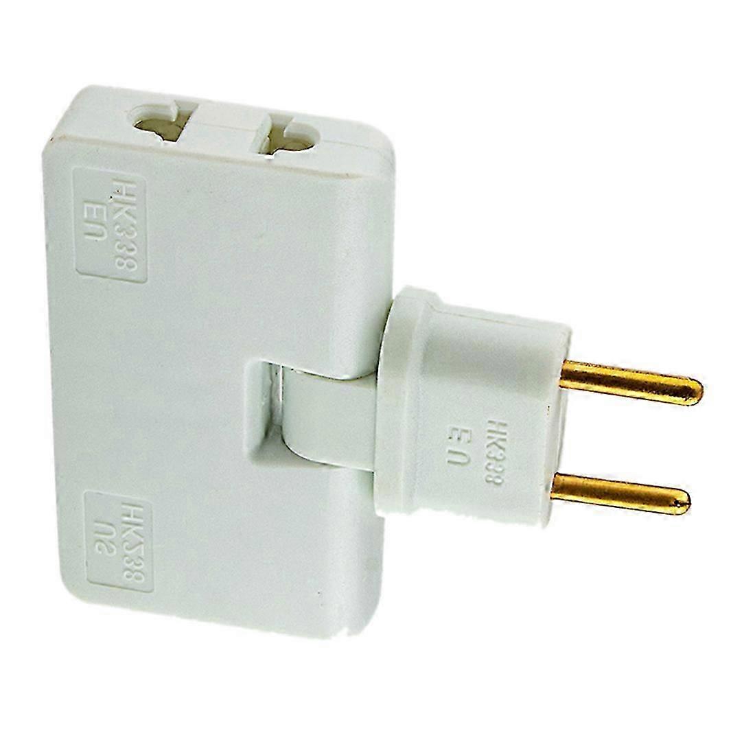 Rotate EU Plug Converter 3 in 1 180 Degree Extension Plug,White