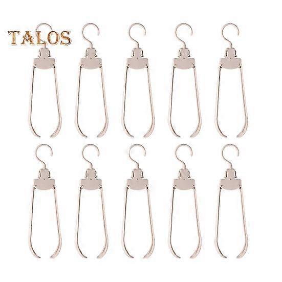 10Pcs Foldable Plastic Clothes Hangers Foldable Design Stable Durable Load-Bearing Design Not Easily Deformed Clothes Drying Racks