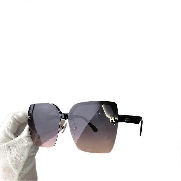 Fashion Sunglasses Oversized UV400 Flat Top Square Glasses for Men & Women-Black and Multicolor
