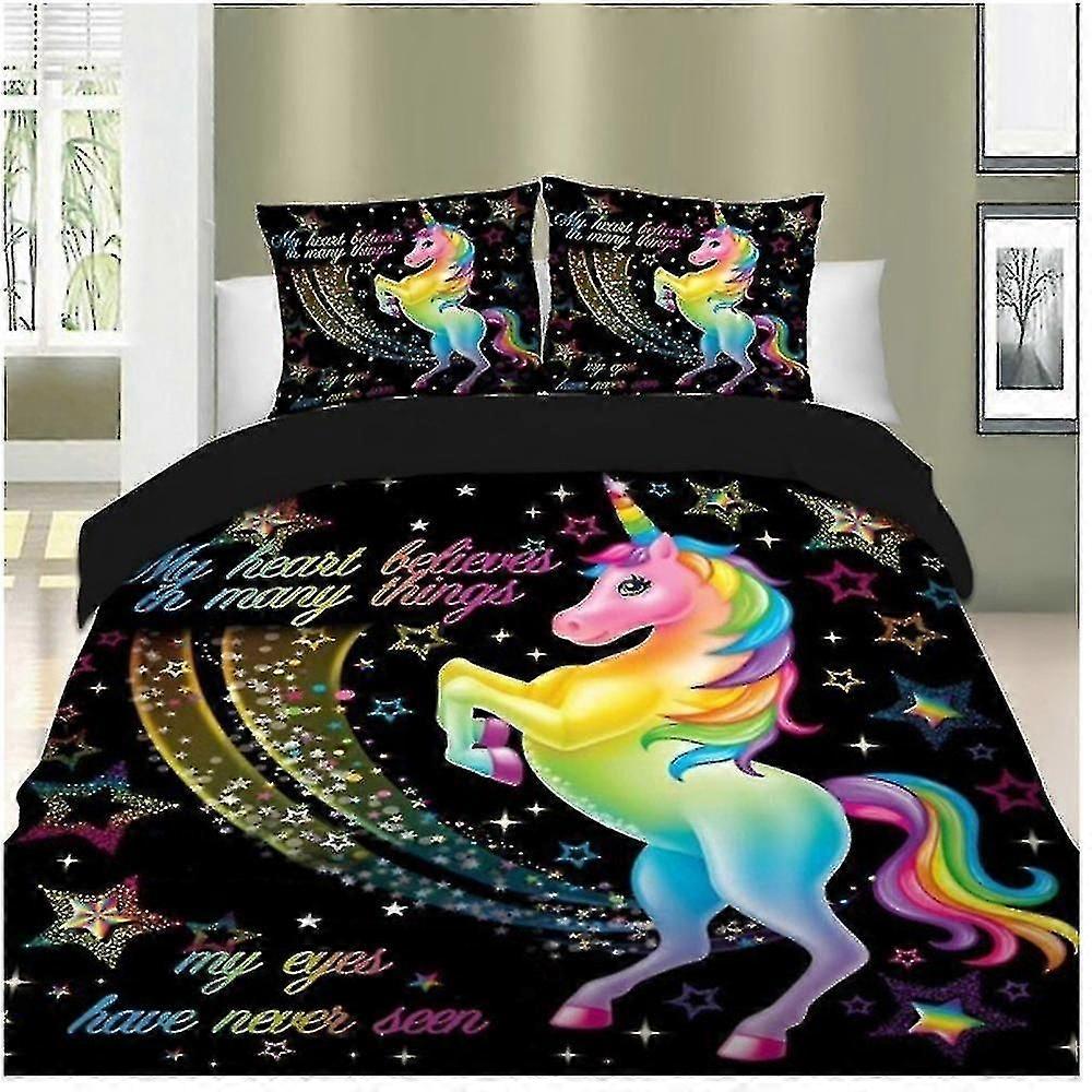 3d Unicorn Quilt Cover Childrens Bedding