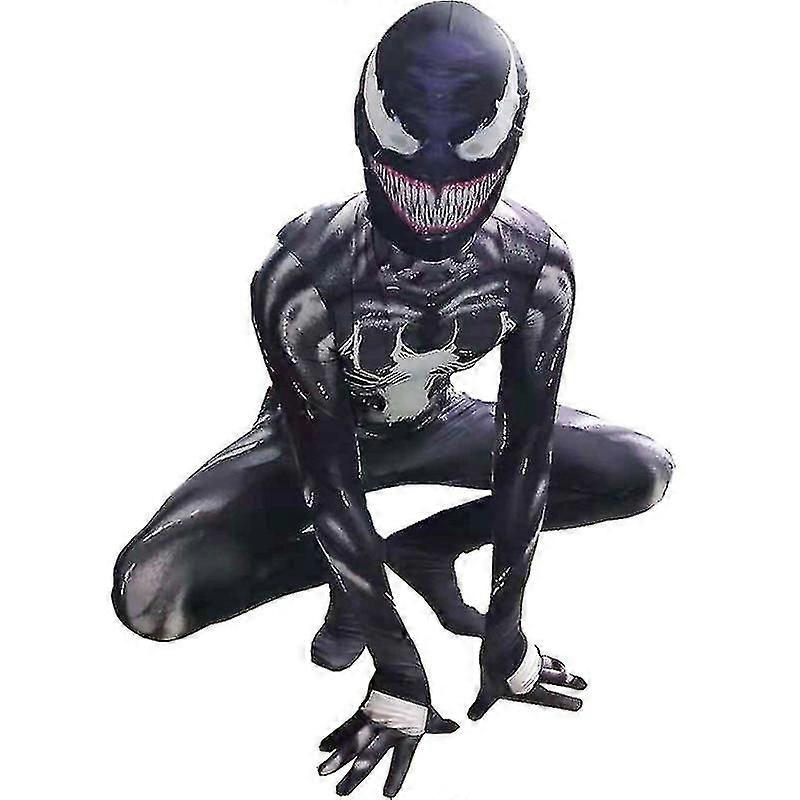 Barn Pojkar Venom Spider-man Cosplay kostym Party jumpsuit fancy klänning R_o hög kvalitet