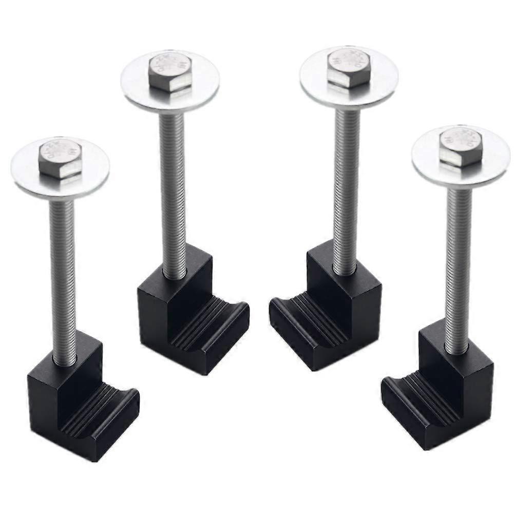 Tool Box Tie Downs Aluminum J Hook Crossover For Toolbox And Pickup Black 4 Pack