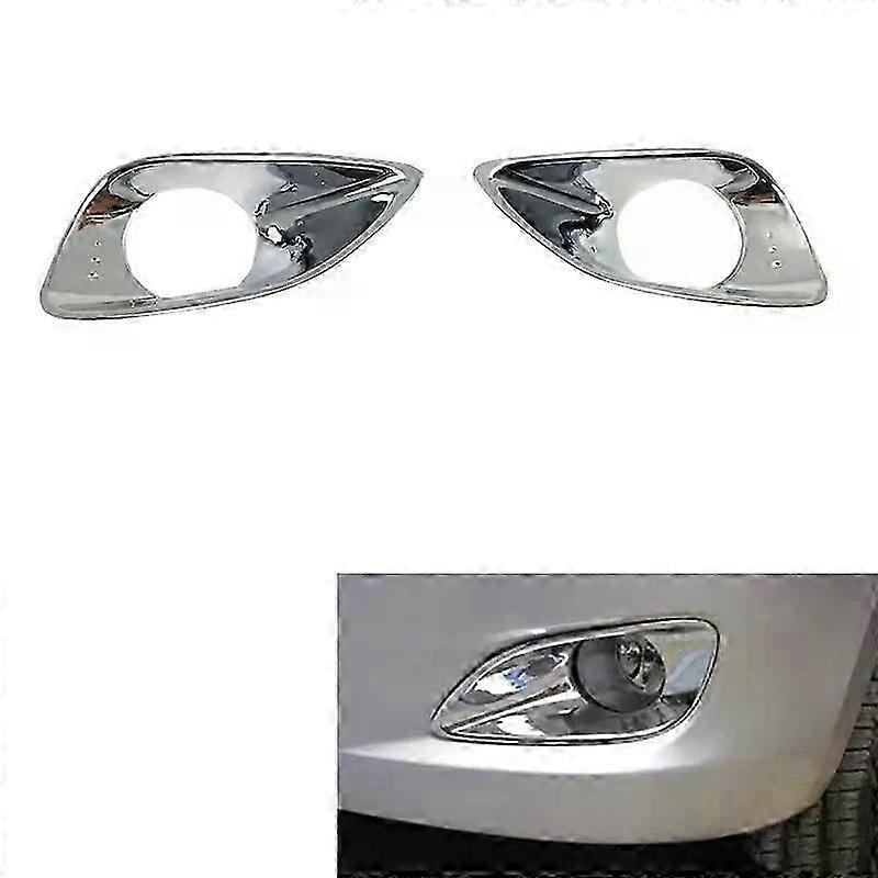 2Pcs/Set Car Front Fog Light Lamp Cover Stick ABS Chrome Frame Trim Kit For Toyota Vios 2008- 2011 Car Decorations