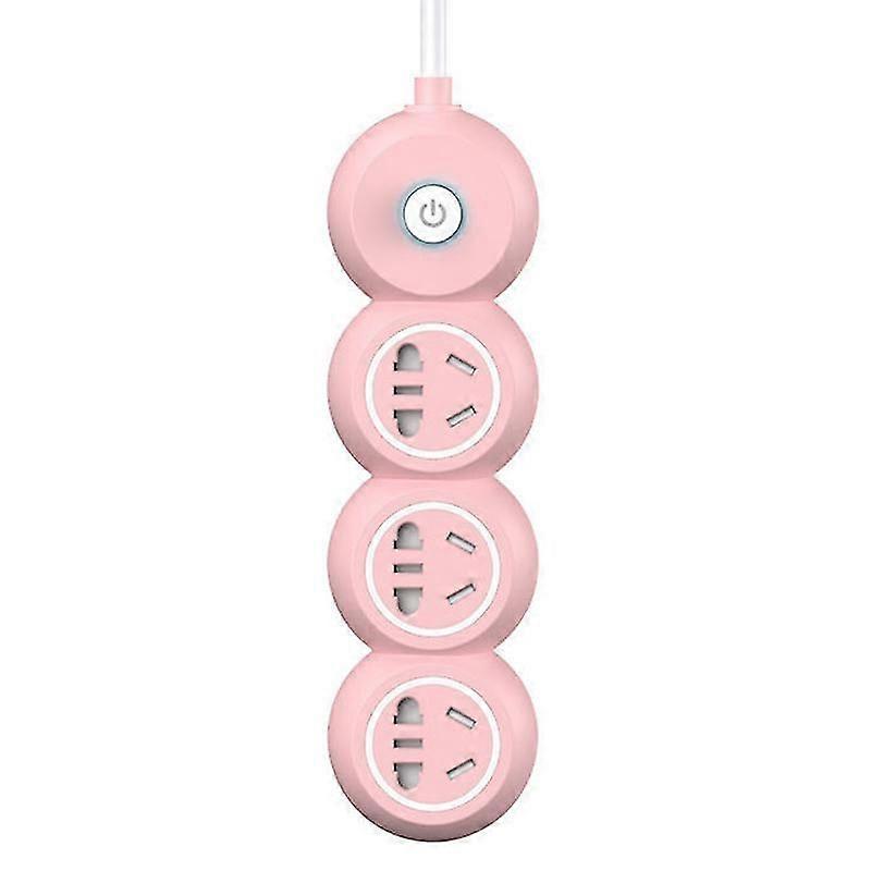 Socket Board Usb Multi-function Charging Bar Cable Wireless Board Plug Converter Porous Patch Board Power Strip (pink,0.8m)