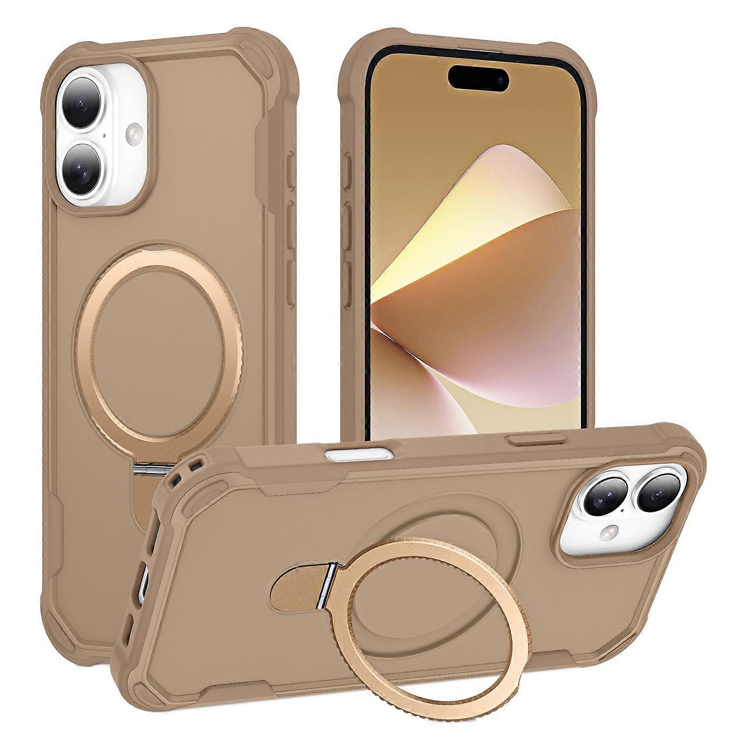 For iPhone 16 Plus Case Compatible with MagSafe Kickstand TPU + PC Shockproof Phone Back Cover