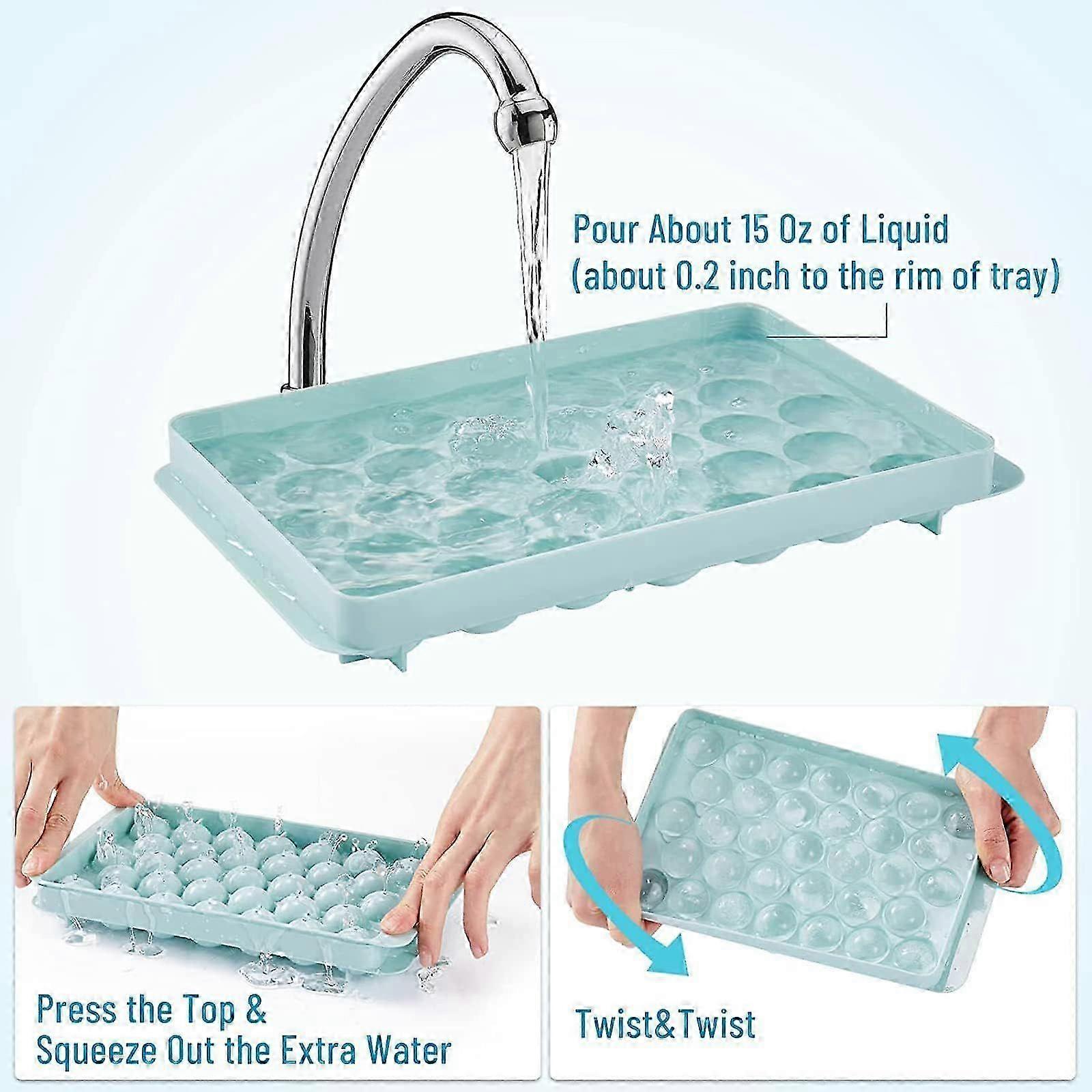 1pack ice cube tray with lid 33 blocks ice cube mold, whiskey ice cubes easy release for baby food, p