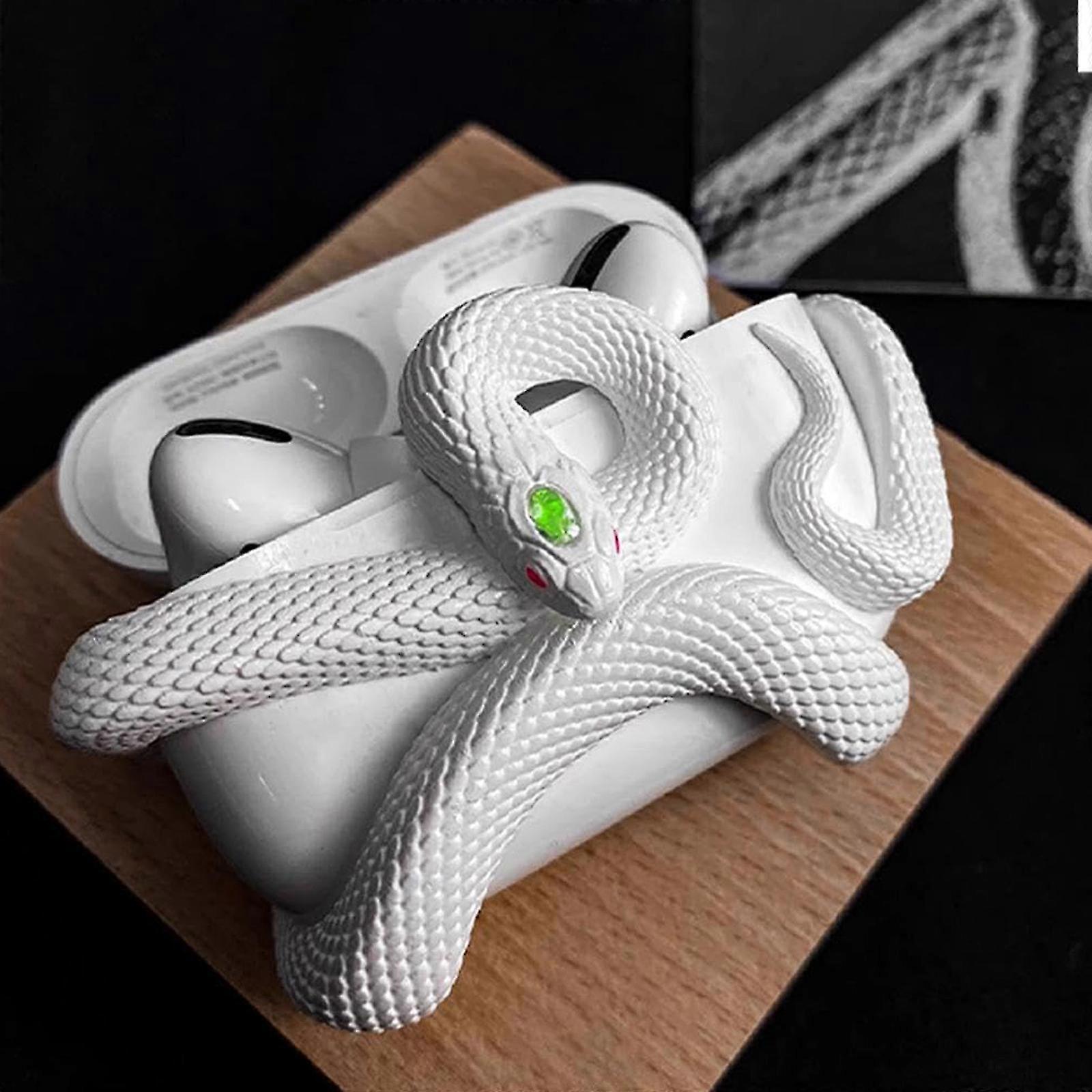 Snake Print Case for AirPods Pro/Pro 2/ AirPods 3, 3D Protective Cover, Wireless
