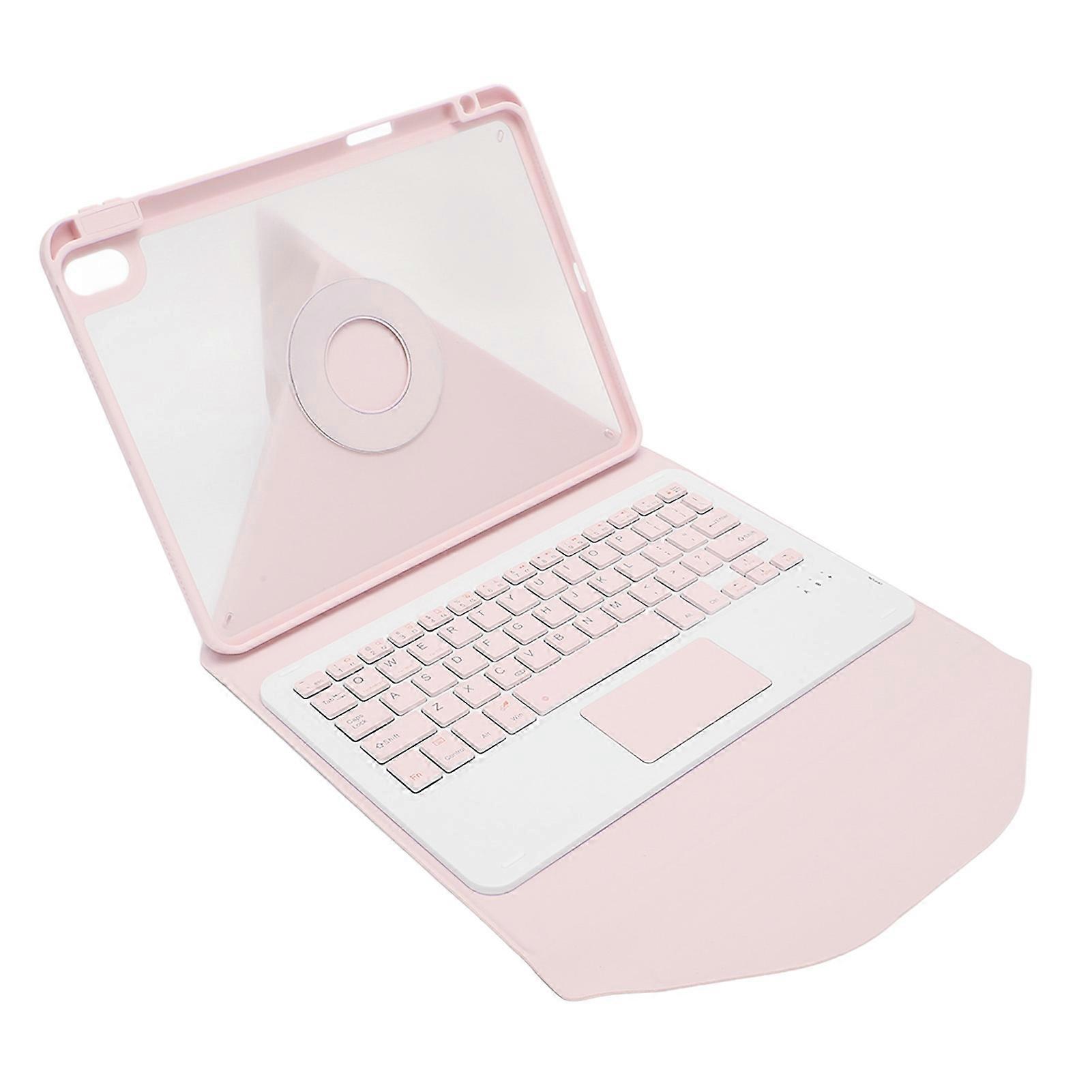 Wireless Keyboard Case 10.9in Magnetic Detachable Keyboard Cover with Touchpad Built in Pencil Holder for IOS Tablet 5th Gen 2022 Pink