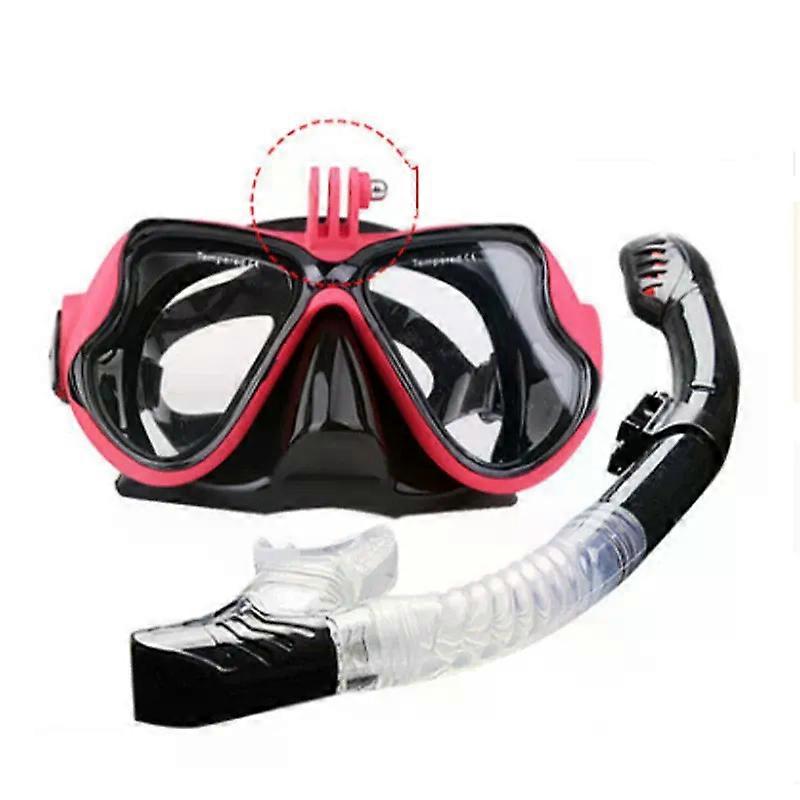 Floating diving lung diving package mask silicone skirt three-lens adult panoramic full dry diving mask Floating diving lung di