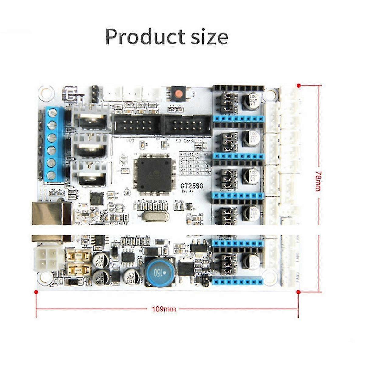 GT2560 3D Printer Controller Board Enhanced Performance Replacement for RAMPS 1.4