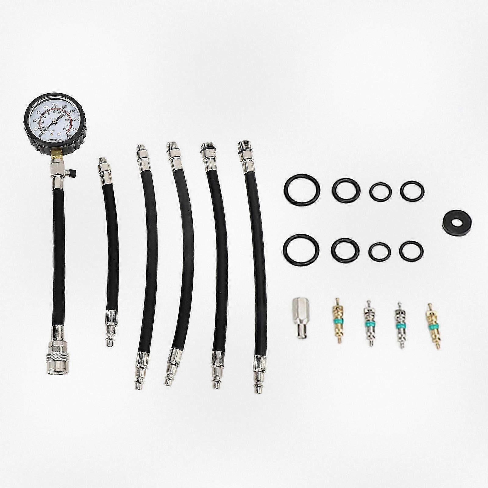 Versatile High Accuracy Compression Tester Kit for Petrol Engines 0 to 300psi Gauge Tool for Motorcycles Cars and Off-Road Vehicles