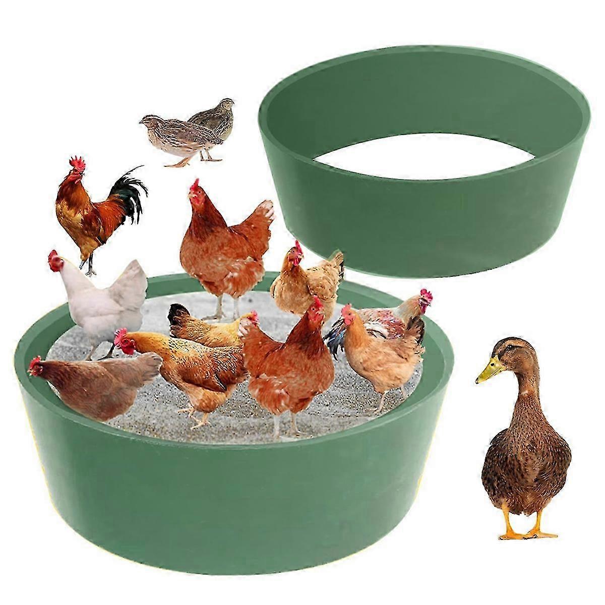 Chicken Dust Bath Tub Bottomless Design Dust Bath for Chickens Chicken Coop Cleaner Container Chicken Coop