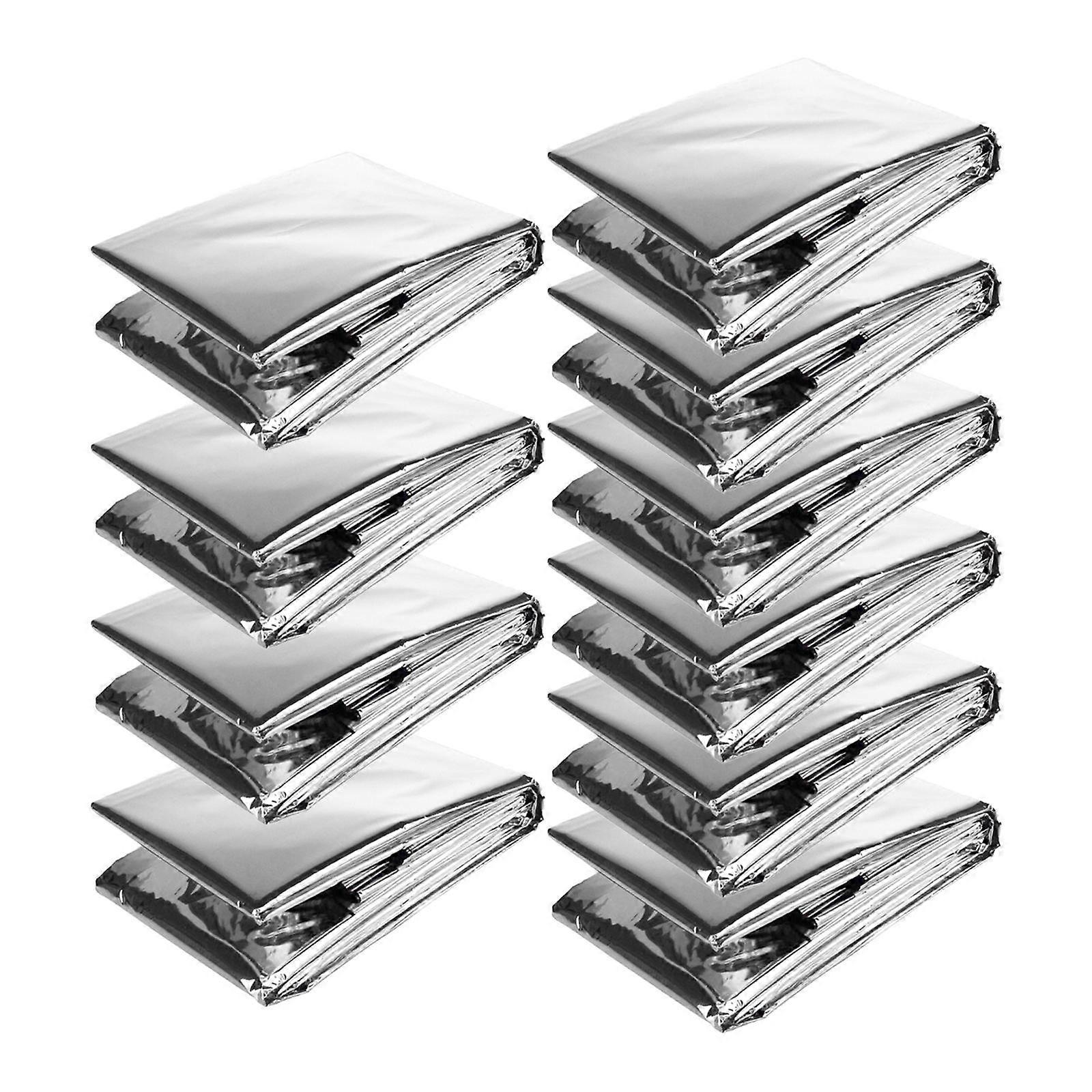 10pcs Large Portable Folding Reusable Outdoor Reflective Foil Space Blanket