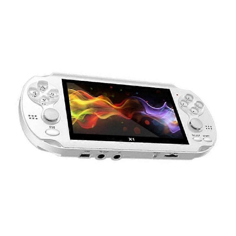 Console de jogos PSP de 4,3 polegadas com Dual Shake, 8GB 10.000 jogos, branco