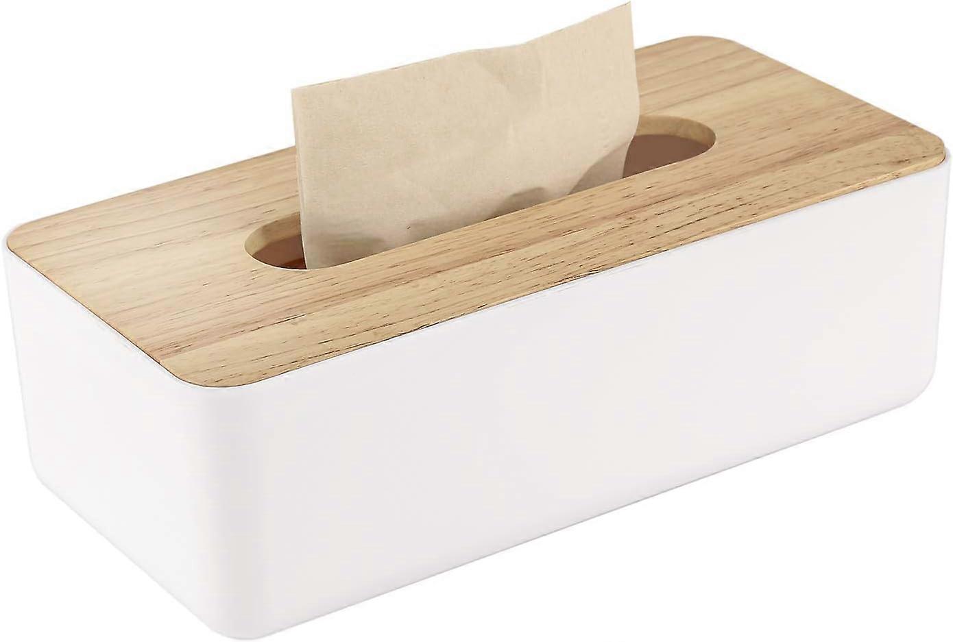 Tissue Box with Bottom, Practical Standard Rectangular Tissue Box, Tissue Dispenser 21x12.5x10cm