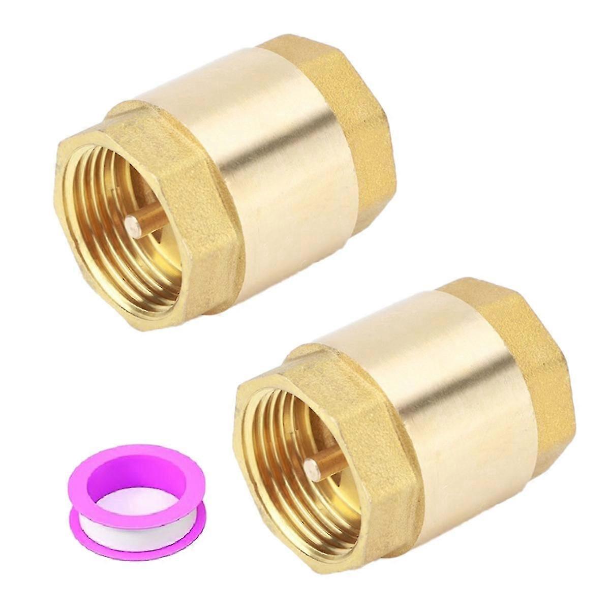 2PCS 1 Inch NPT Female Thread Spring Check Valve