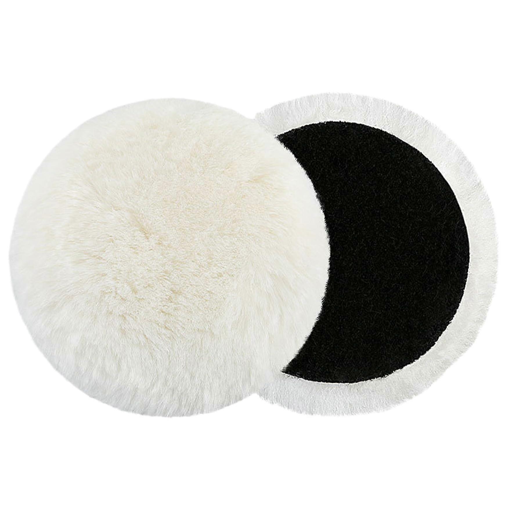6 Inch Faux Wool Polishing Pads - 2 Soft Self-Adhesive Washable Pads for Electric Polishers