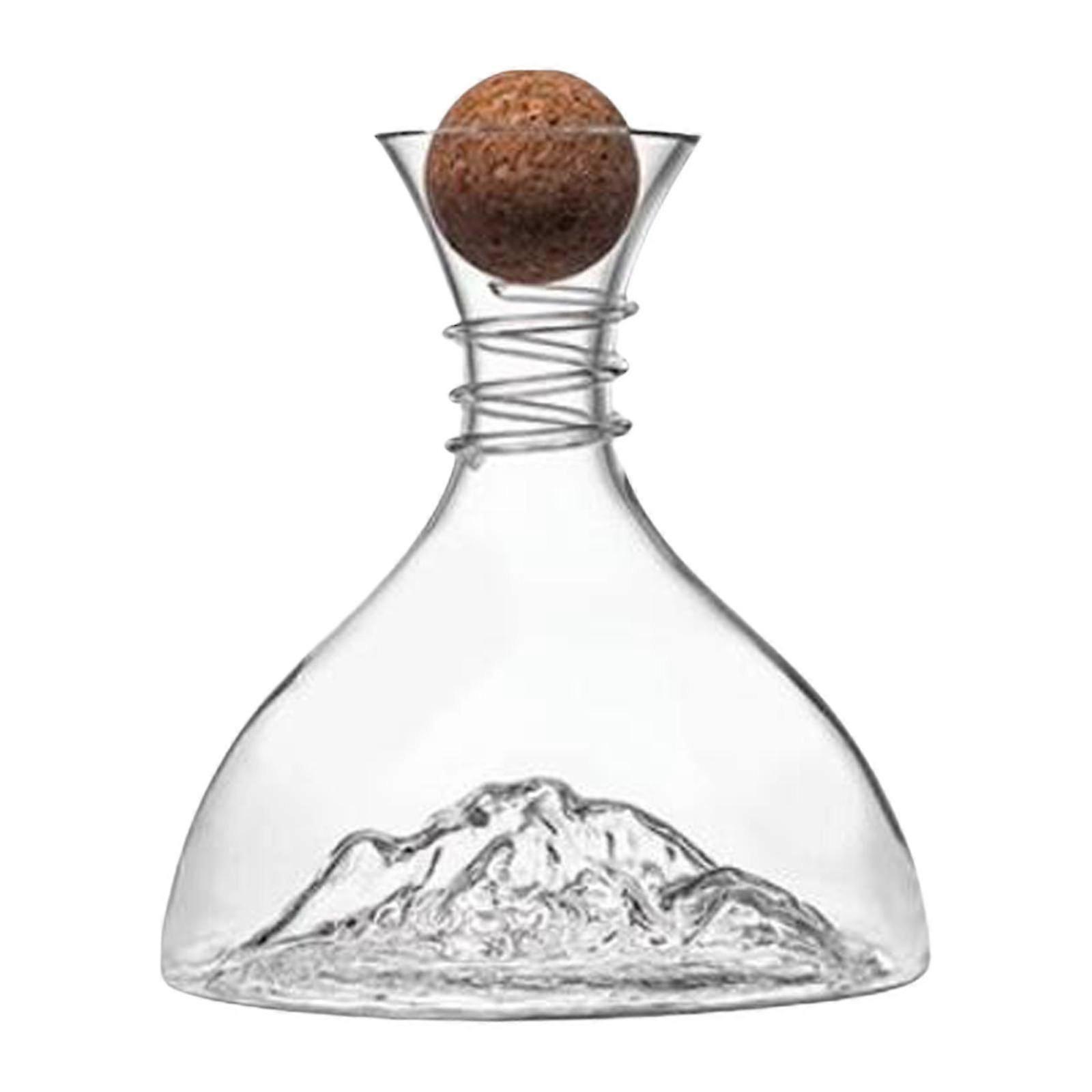 カフェ&バー用のエレガントなガラスワインデカンター - 1500-1800ml、お手入れが簡単、クリア