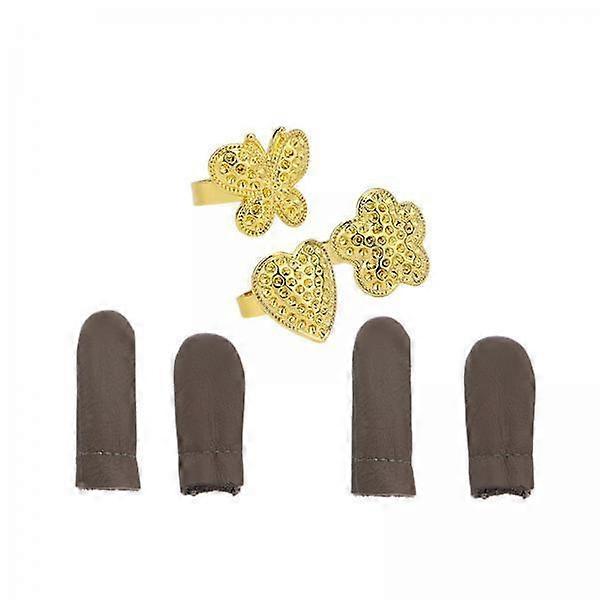 3xSewing Thimble Set Adjustable Craft Ring Thimble for Needlework Quilting DIY