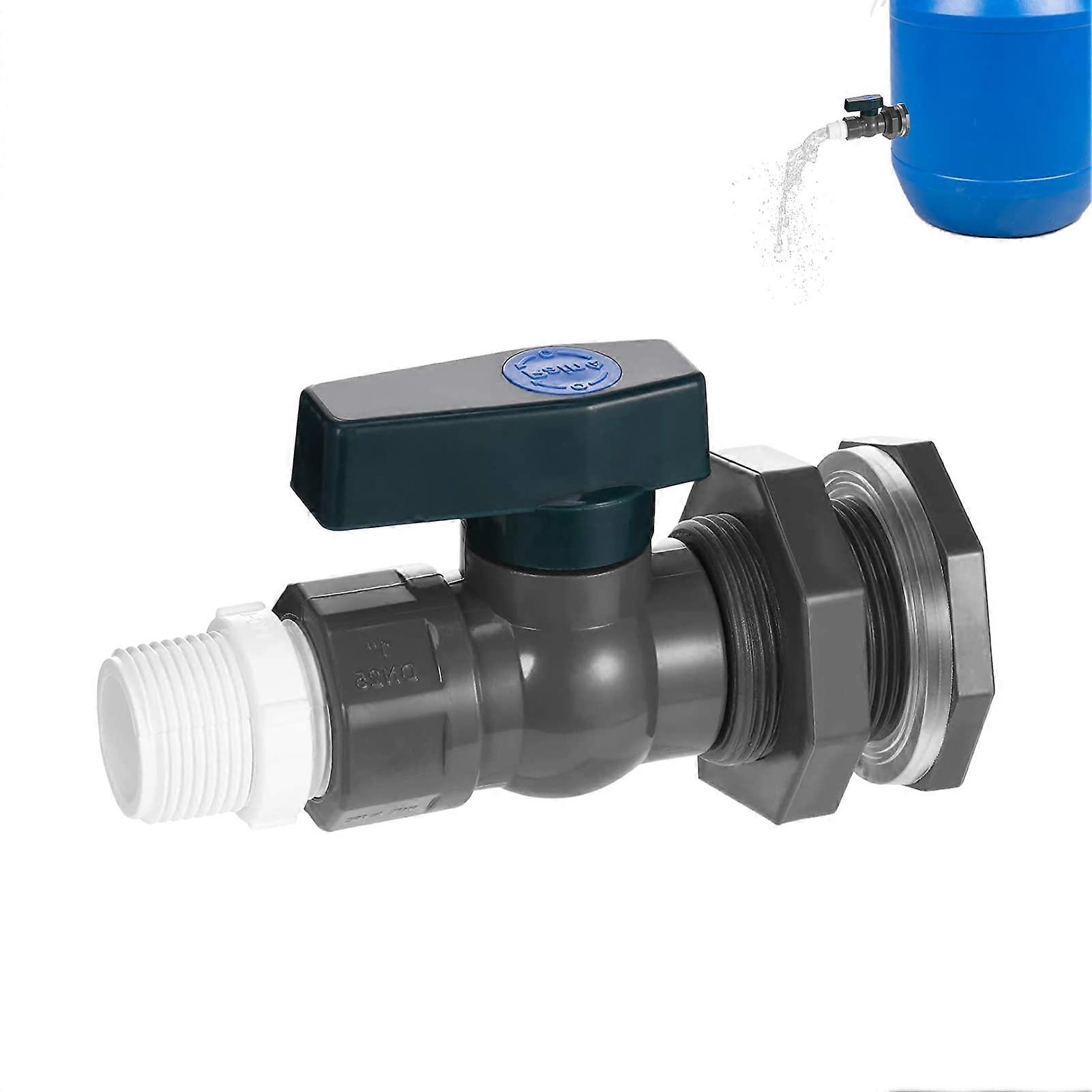 Outlet Tap Water Butt with Bulkhead Screw Connection 3/4 Inch PVC Valve Ref: 9725