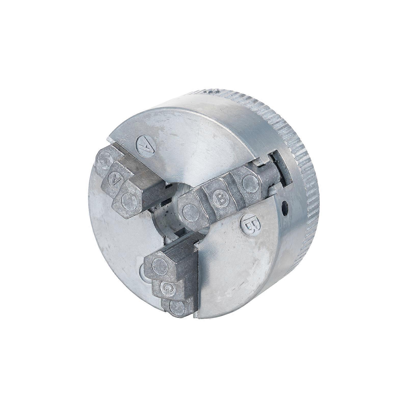 3 Jaw Lathe Chuck Self Centering Chuck with T Key Fixing Screws Wrench Internal External Grinding Power Lathe Accessory for Lathe 3D Printer Drilling