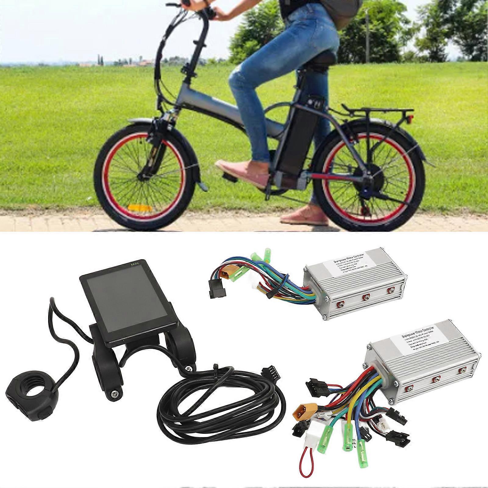 Bicicleta elétrica Bicicleta Brushless Motor Controller 24V 36V 48V 500W 25A M6C LCD Display Dual Drive Controller Kit 