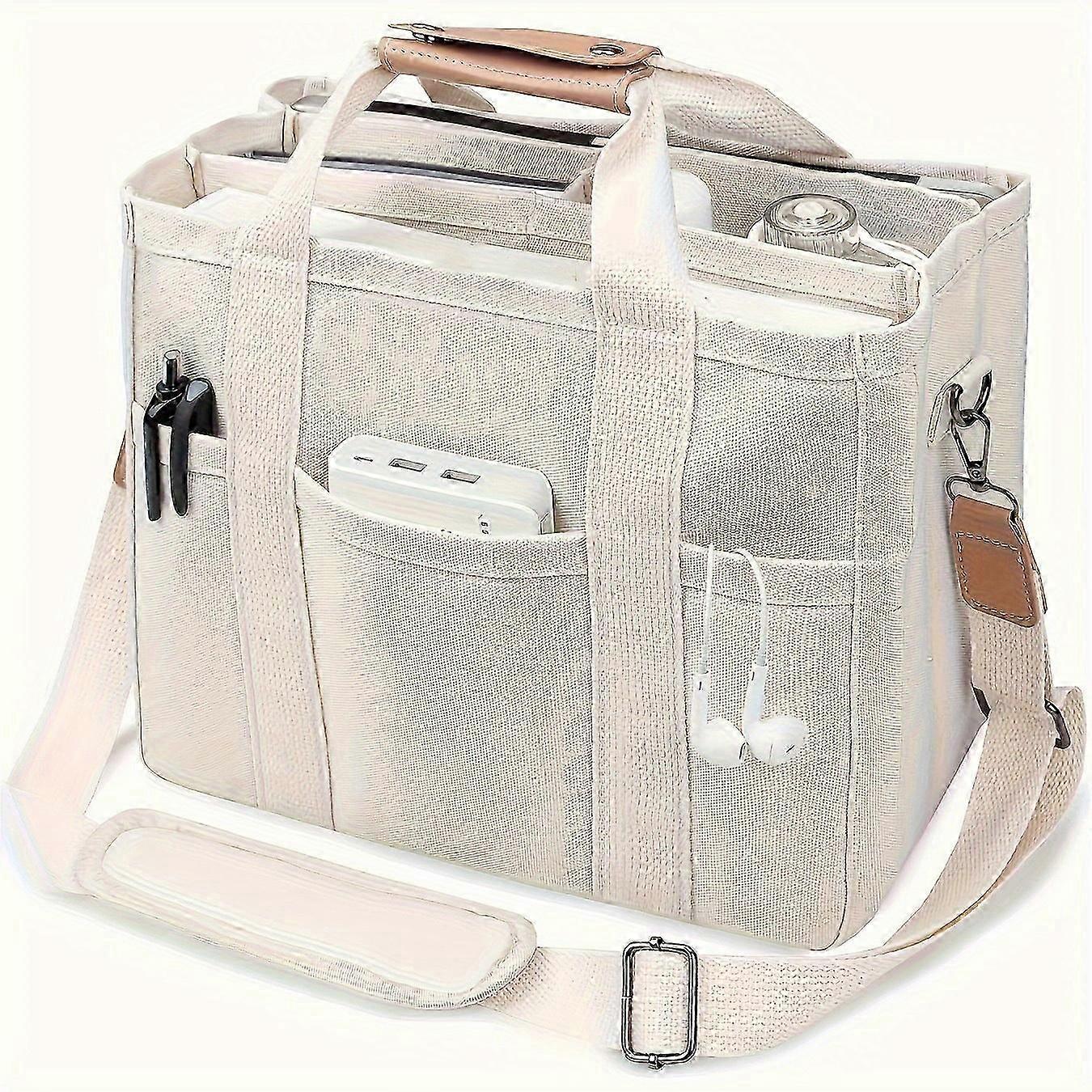 Lærred mulepose med multi-lomme til kvinder