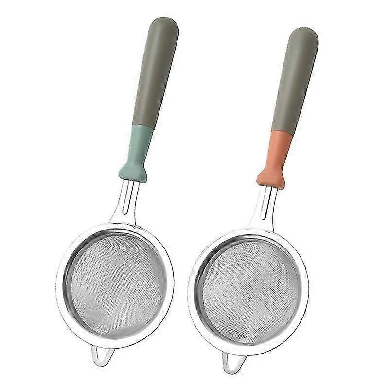 2 pezzi in acciaio inox scolapasta a maglia fine e filtro cucchiaio utensile da cucina