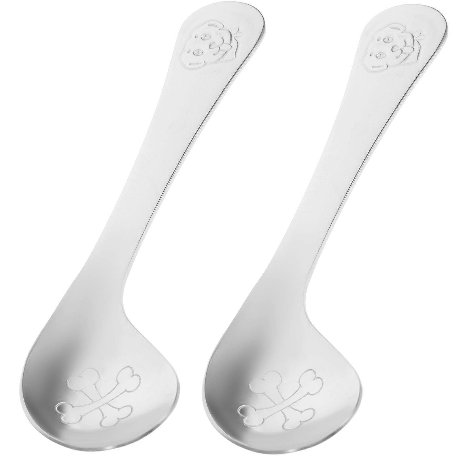 Stainless Steel Angled Spoons for Feeding – Ergonomic Grip, Polished Surface, Suitable for Adults, Elderly, and Children with Hand Challenges