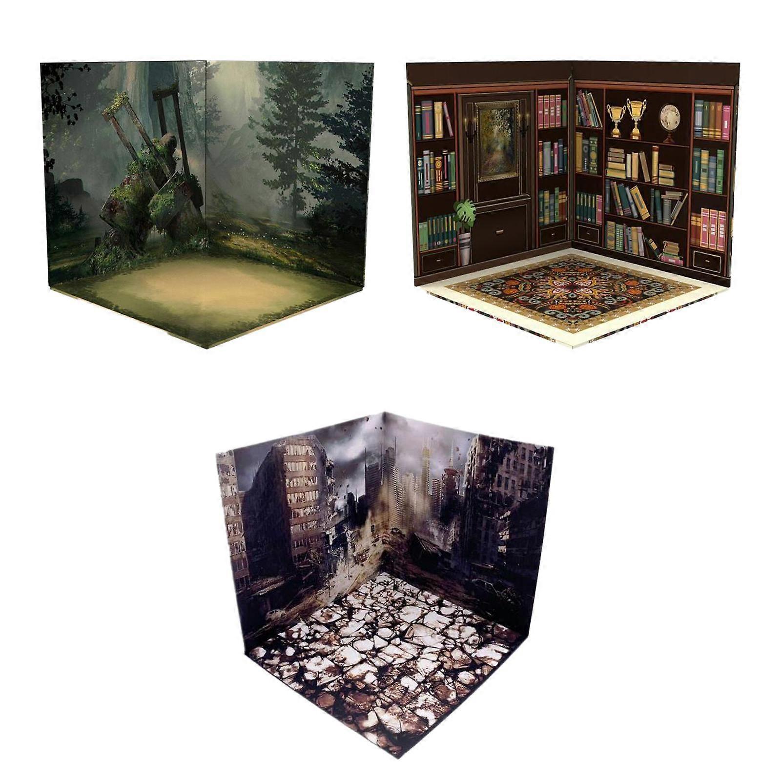 Background Organizer 1:12 Scale Collection for Action Figures Dolls 1:12