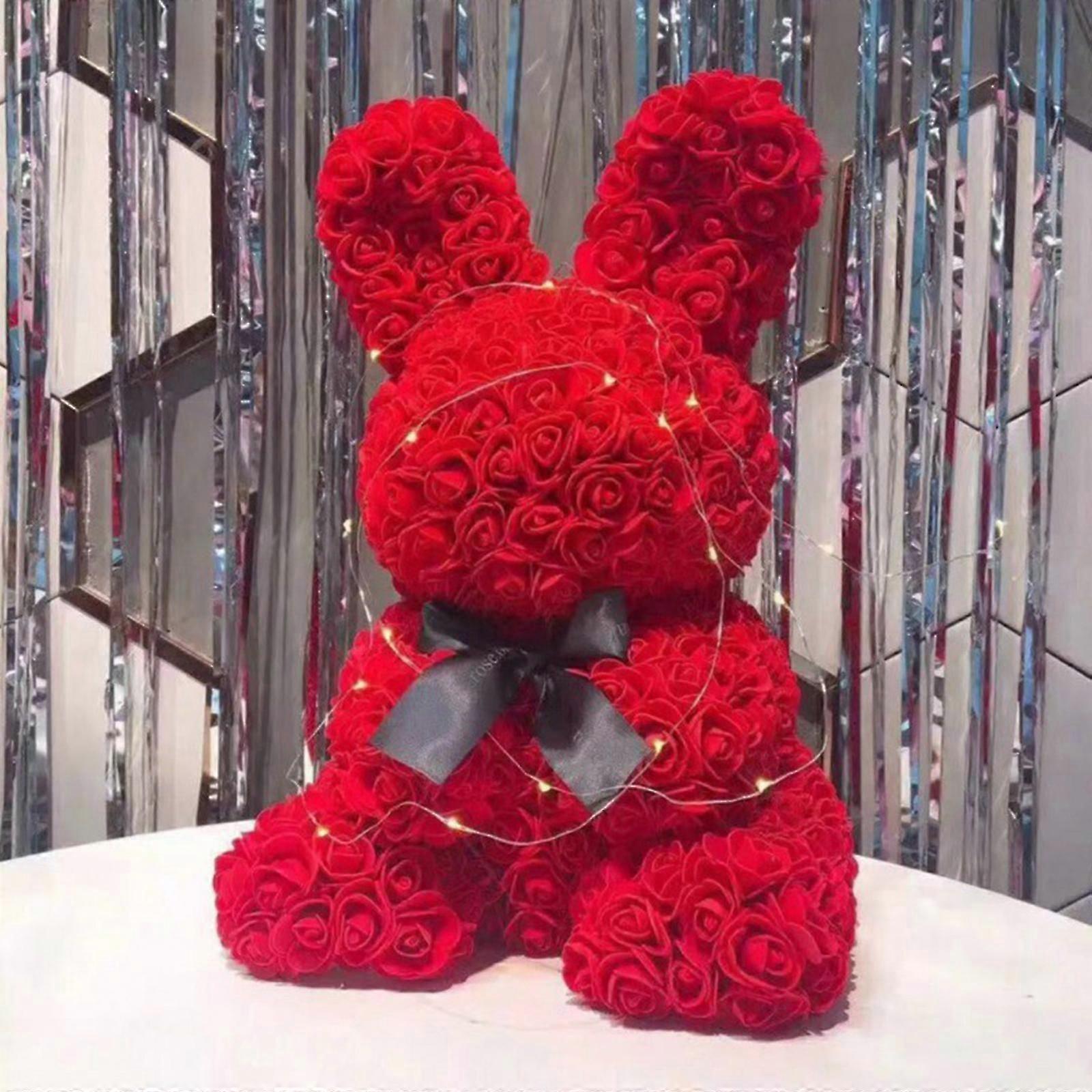 أرنب روز باني مع ربطة عنق ، أرنب وردي مجمع بالكامل مثالي لعيد الحب ، عيد الأم ، عيد الميلاد ، الزفاف ، الذكرى السنوية