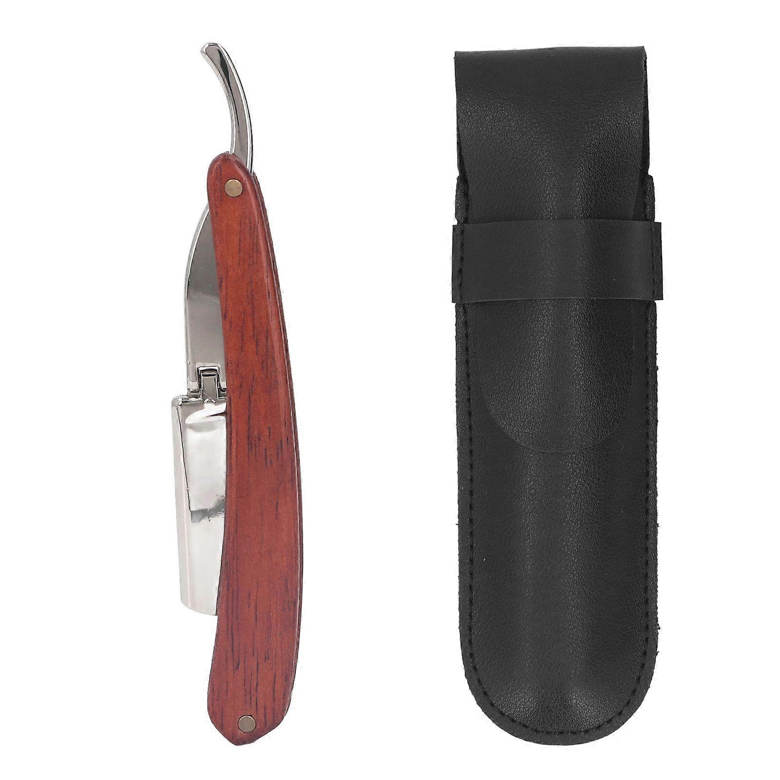 2025 Latest Model Stainless Steel Beard Blade Holder Men Beech Handle Manual B...