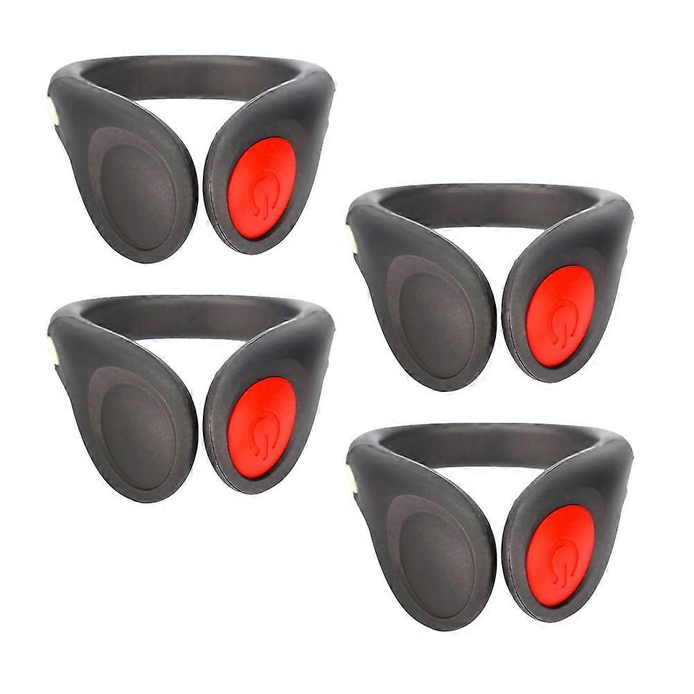 Running Lights Rectangular Clip Nonslip Design Led Illumination Night Visibility 4Pcs
