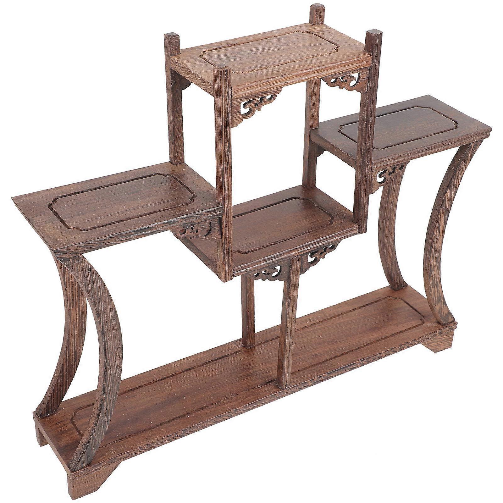 Antique Wooden Display Shelf, Chinese Style Curio Rack for Home, Study, or Tea House – Elegant Space Enhancing Design