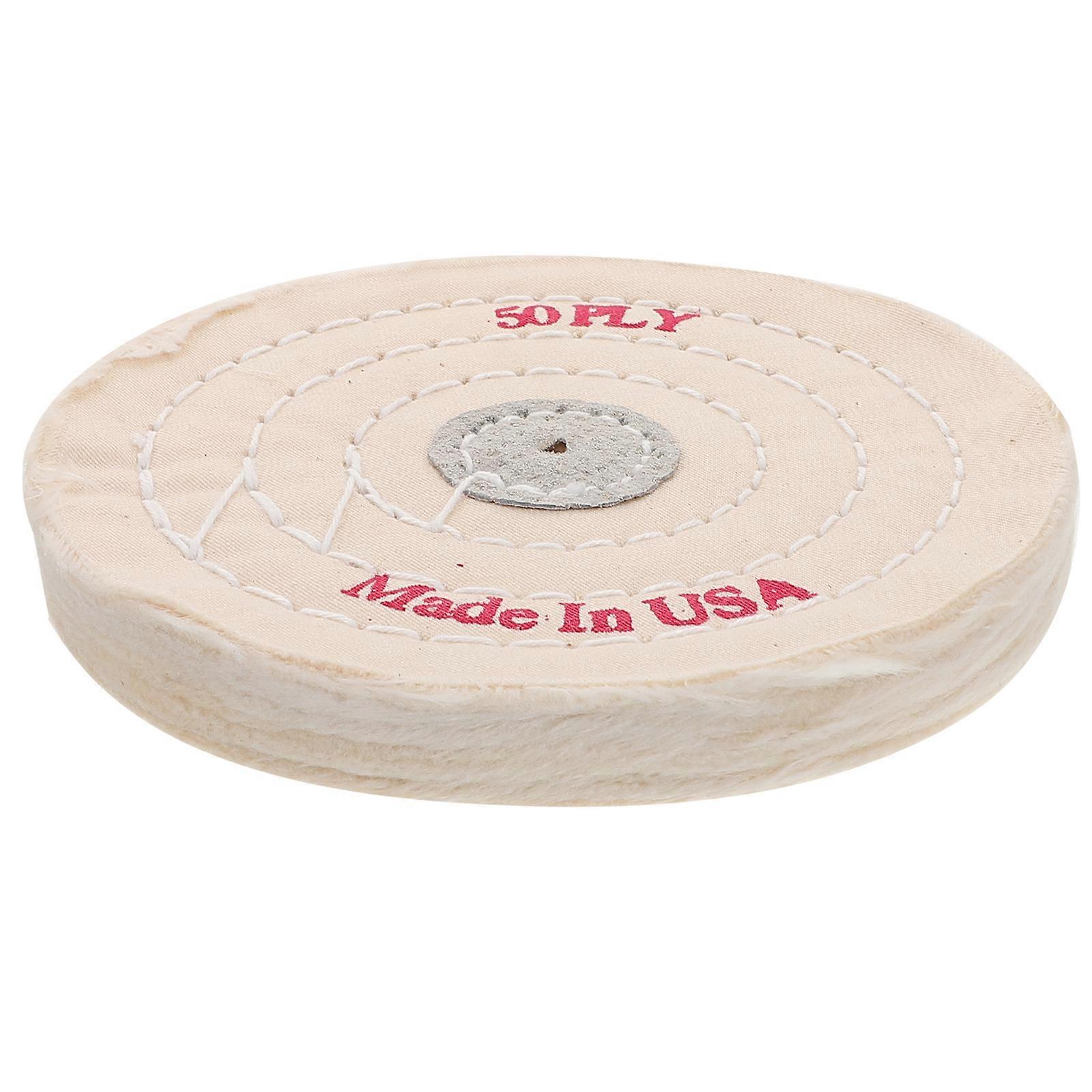 Buffing Polishing Wheel For Jewelry Making Metal Processing Soft Texture 5 Inch White 1Pack