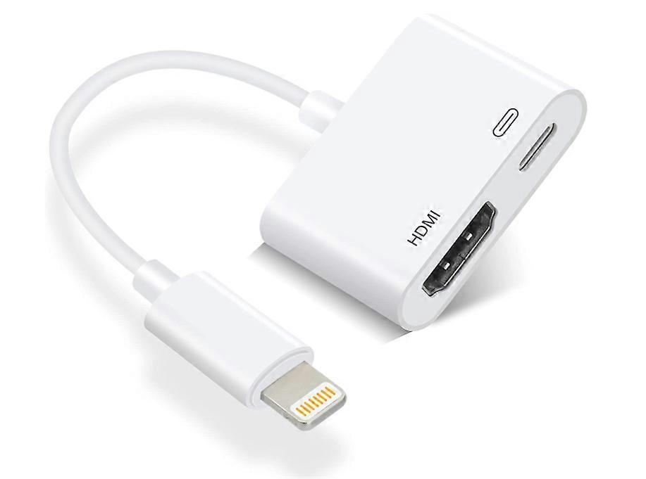 ابل MFi معتمد Lightning Digital AV محول iPhone iPad HDMI محول للتلفزيون موصل كابل HDMI شاشة مزامنة 1080P ، أبيض